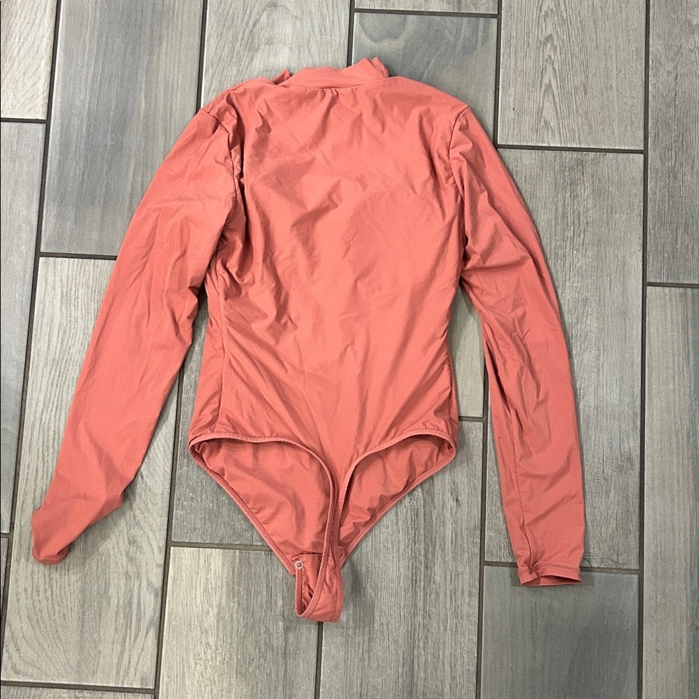 Popilush Shapewear Bodysuit Tummy Control Turtle Neck Seamless Long Sleeve Thong - Picture 6 of 7